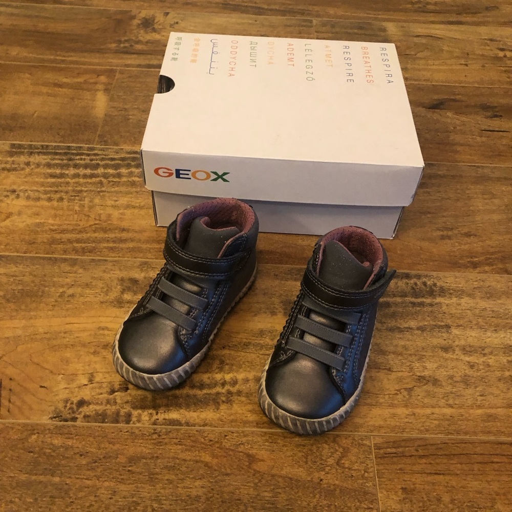 Geox Baby Toddler Girl Mirroless Shoes, Dark Grey, US 5.5, EU 21 - Picture 5 of 14